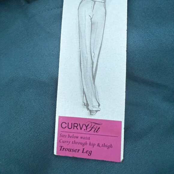 Apt. 9 Womens Pants Curvy Fit Green Teal Size 14 NWT - Picture 6 of 7